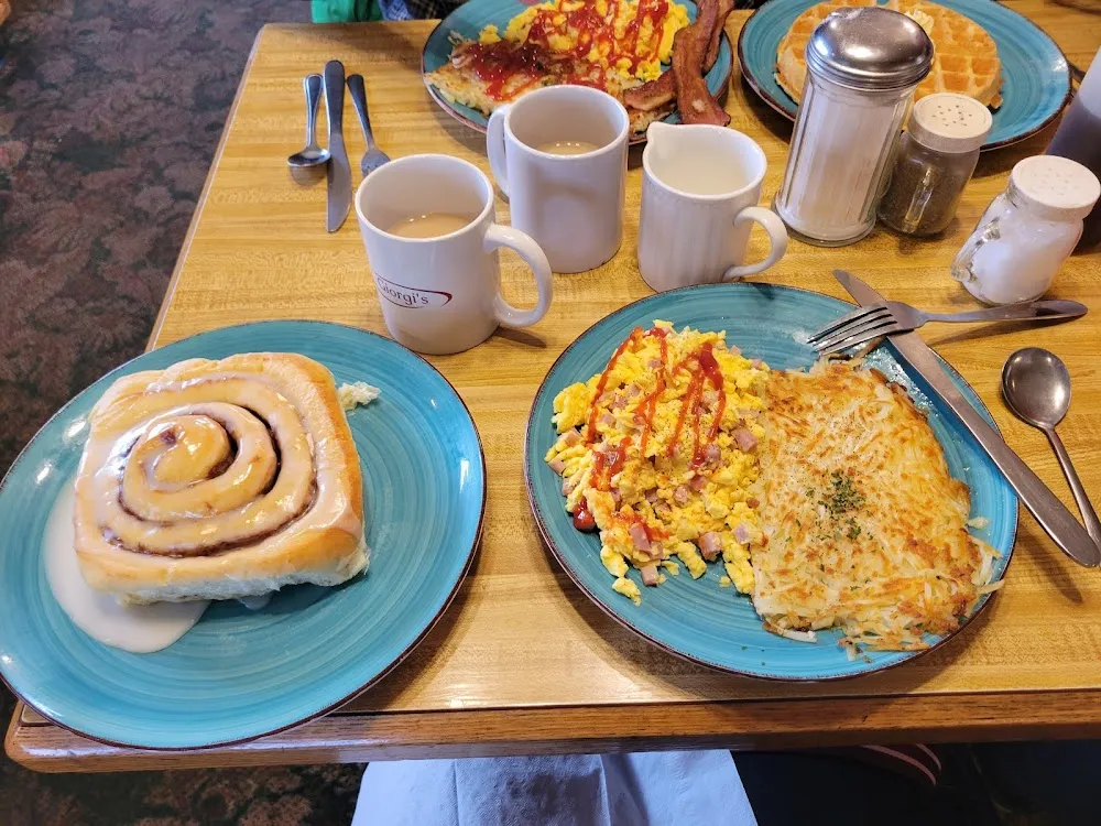 Cinnamon Roll Ham and Egg Scramble